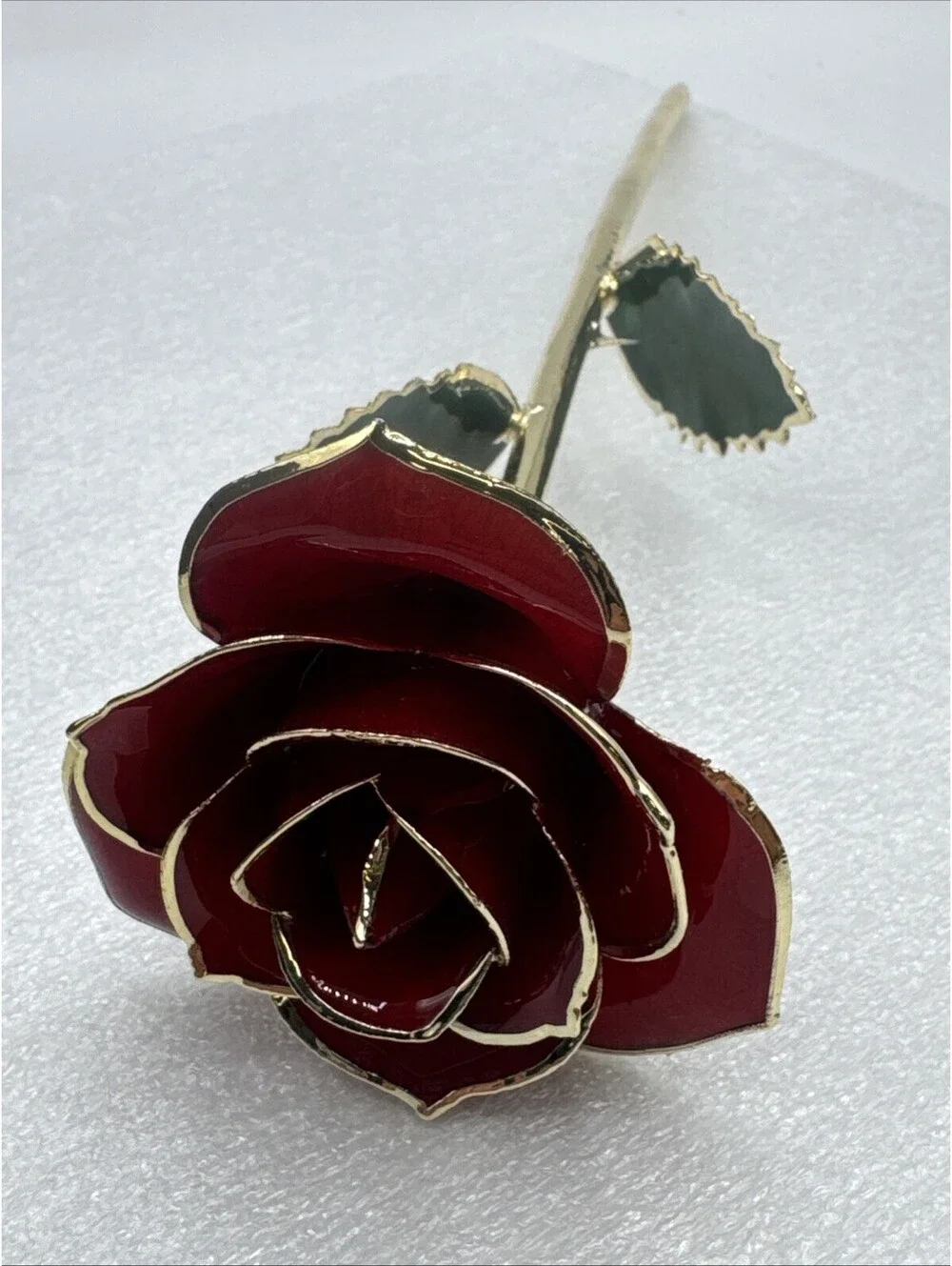 24k Gold Dipped Real Forever Rose with Gift Box & COA Card 12” Red Green Gold